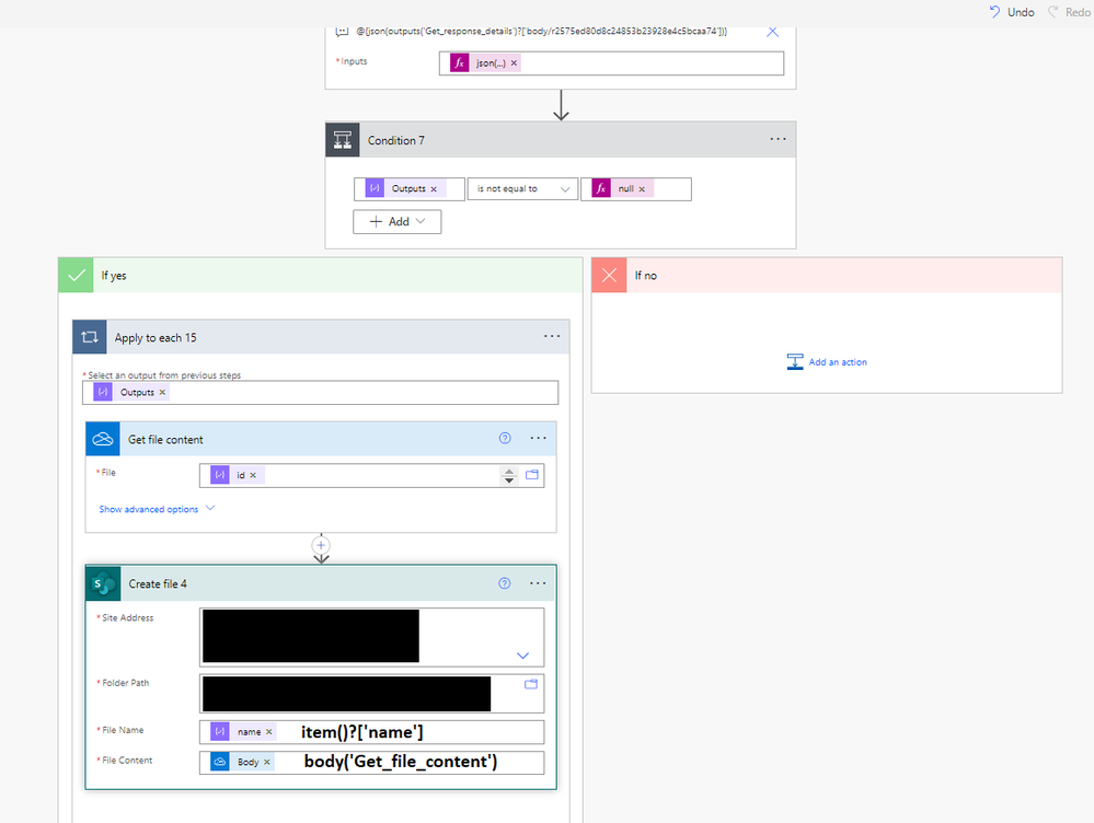 3rd part - Gathering the files uploaded to MS forms