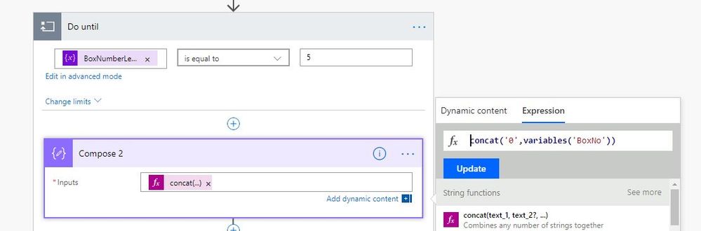 COmpose and update values of your Variable to update string