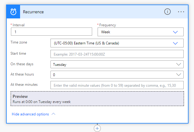 Recurring Setup