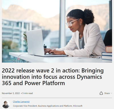 Power Platform Release Wave 2022