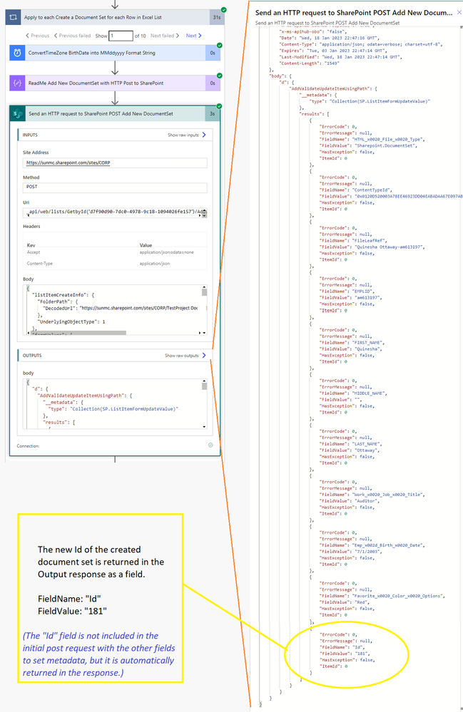 HTTP Request - Response Outputs