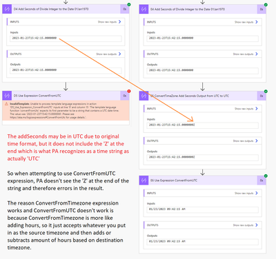 Results of ConvertFromUTC