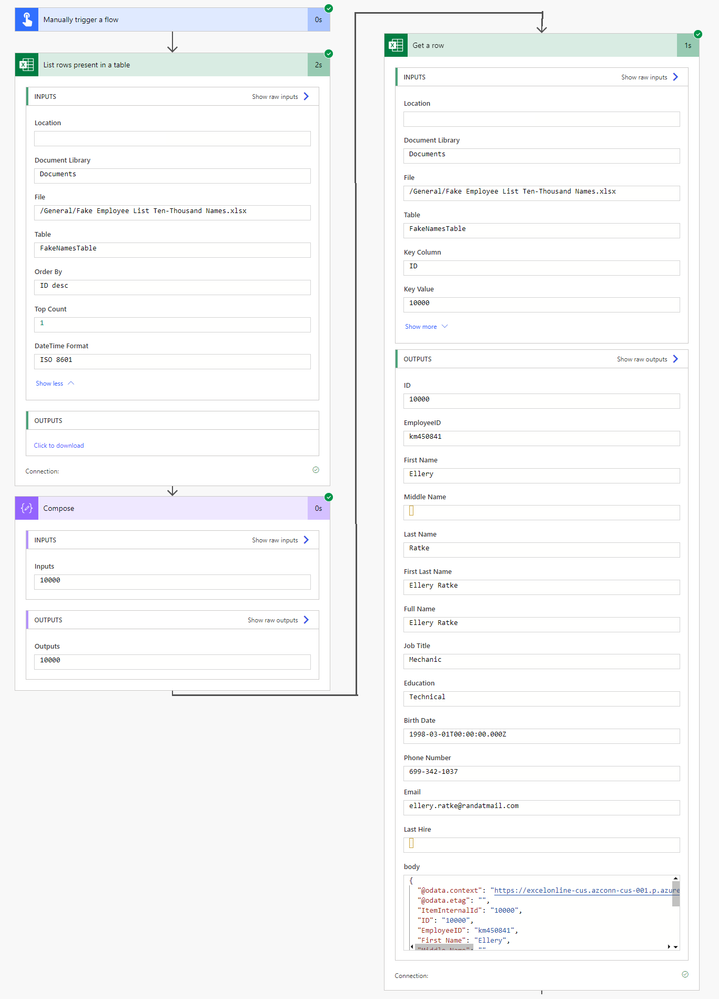 Flow Results with Single Get Item