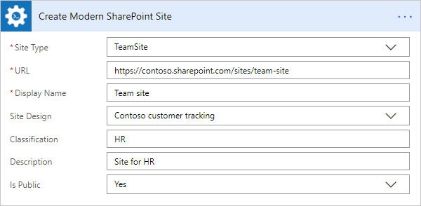 CreateTeamSharePointSiteExample.png