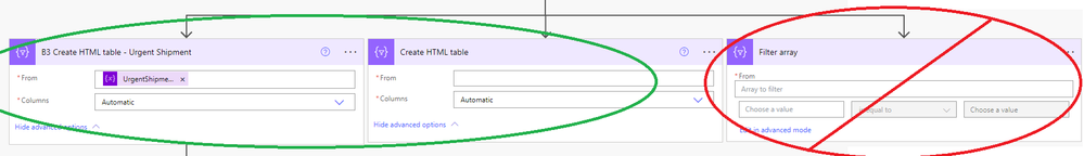 Create HTML Table vs Filter Array