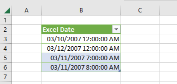 Excel Source DateTimes