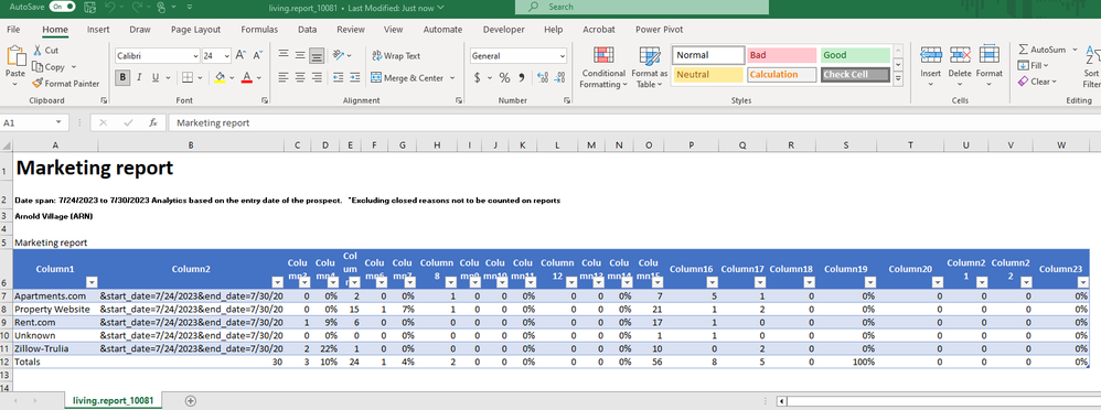 Successful File and Table Creation