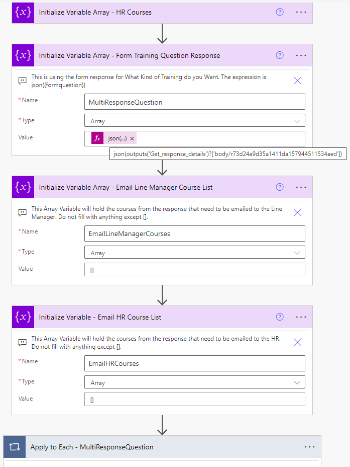 Flow Detail 2 - Create Response Array