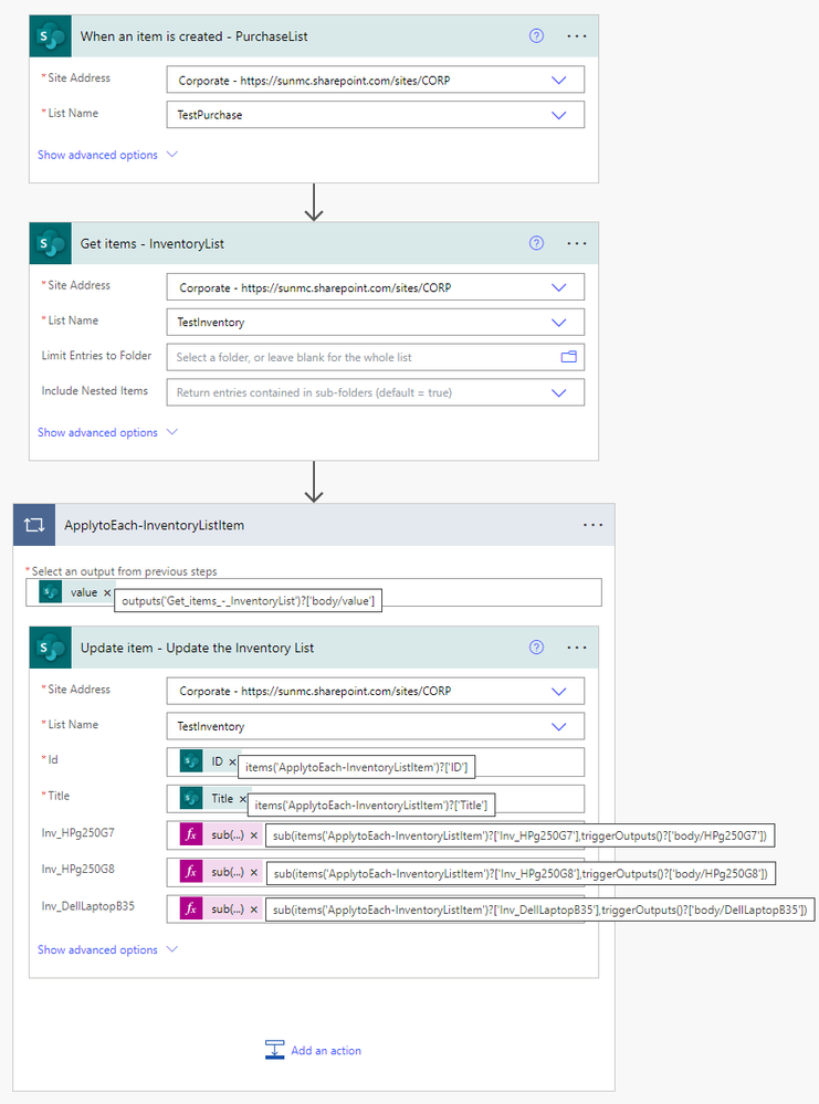 Update Inventory Flow