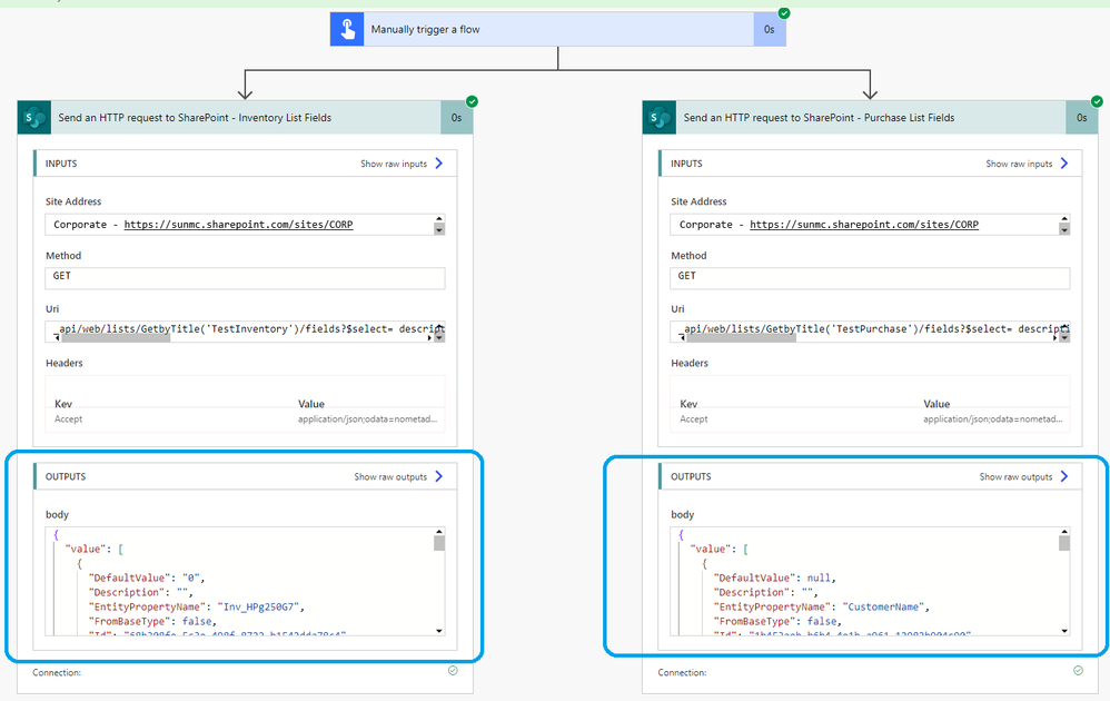 HTTP Request Results