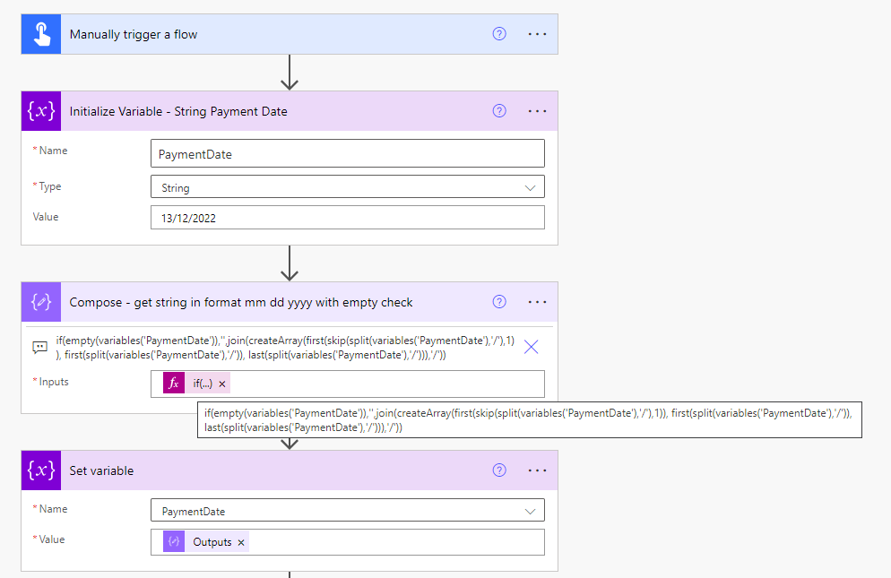 Convert Date String Flow