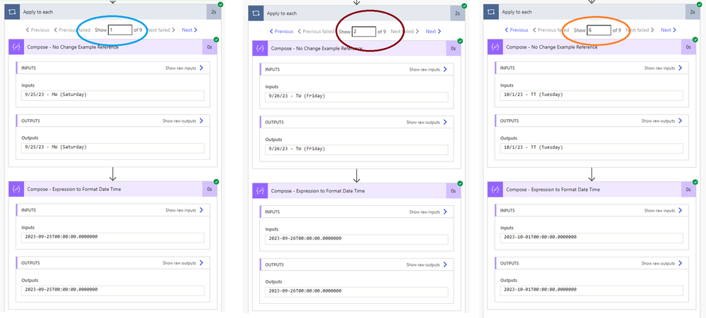 Results of DateTime Conversion