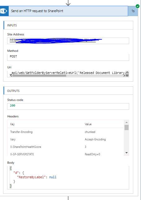 RestoreByLabel returns null value