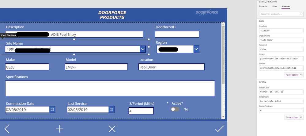 Datacard formulas