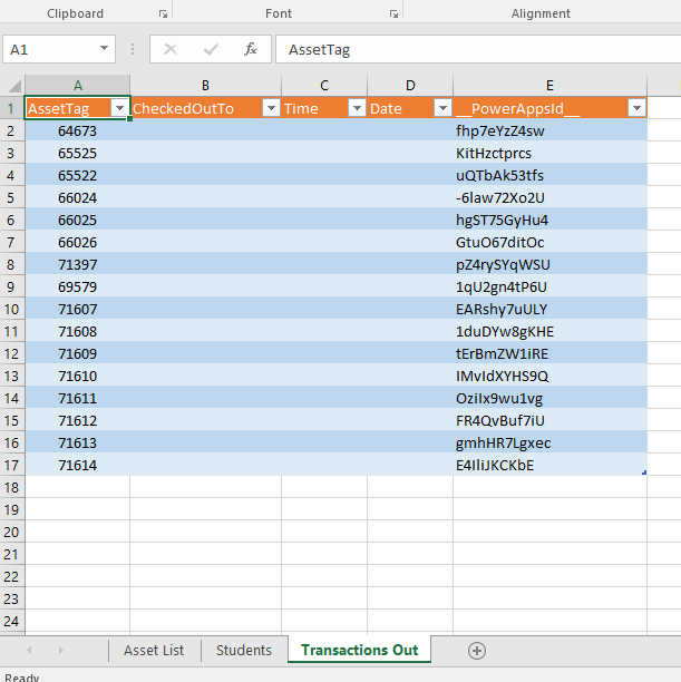 My data table