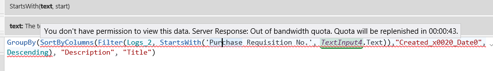 powerapps out of bandwidth quota.PNG