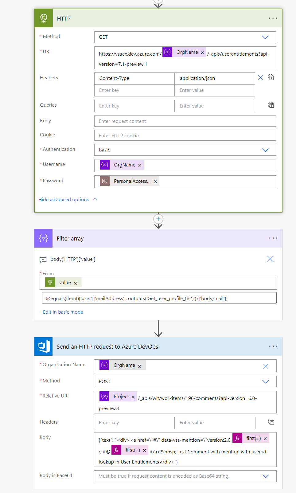 @mention user in Azure DevOps work item discussion - Power Platform ...