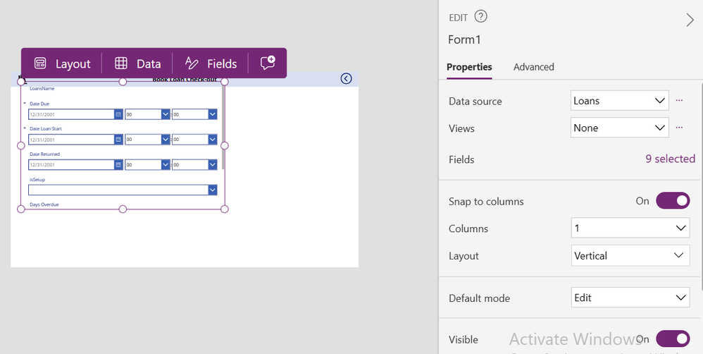 take a look to the fields is 9 selected fields