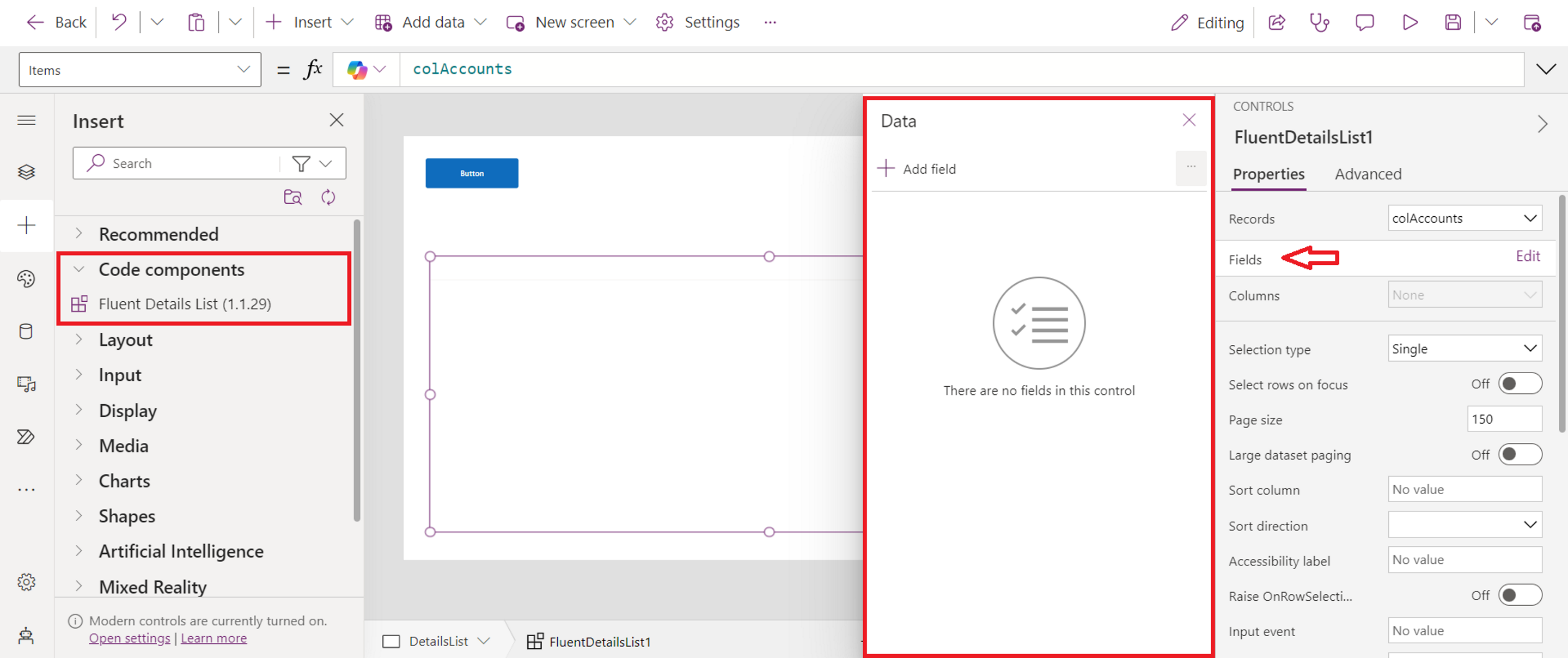 Can't Map Dataset Fields of Code Component in Powe... - Power Platform ...