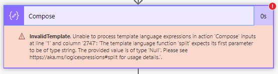 null parameter value error