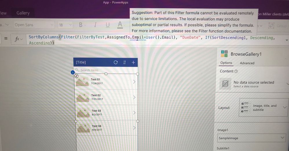 Implementation of MS example