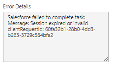 Flow error message