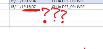 Excel show the time I sent